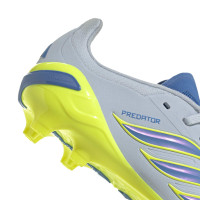 adidas Predator Elite Gras Football Boots (FG) Kids Light Blue Blue Yellow