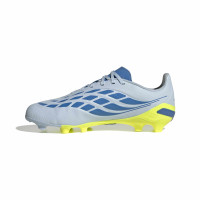 adidas Predator League Gras Voetbalschoenen (FG) Kids Lichtblauw Blauw Geel