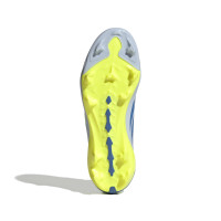 adidas Predator League Gras Voetbalschoenen (FG) Kids Lichtblauw Blauw Geel