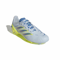 adidas Predator League Gras Voetbalschoenen (FG) Kids Lichtblauw Blauw Geel
