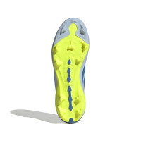 adidas Predator League Veterloze Gras Voetbalschoenen (FG) Kids Lichtblauw Blauw Geel