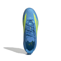 adidas F50 Elite Gras Football Boots (FG) Kids Blue Neon Yellow