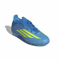 adidas F50 Elite Gras Football Boots (FG) Kids Blue Neon Yellow
