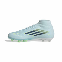 adidas F50 Sparkfusion League Gras / Kunstgras Voetbalschoenen (MG) Dames Lichtblauw Donkerblauw Neongeel