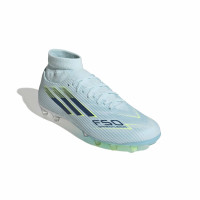 adidas F50 Sparkfusion League Gras / Kunstgras Voetbalschoenen (MG) Dames Lichtblauw Donkerblauw Neongeel