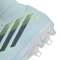 adidas F50 Sparkfusion League Gras / Kunstgras Voetbalschoenen (MG) Dames Lichtblauw Donkerblauw Neongeel