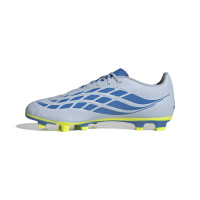 adidas Predator Club Gras / Kunstgras Voetbalschoenen (MG) Lichtblauw Blauw Geel