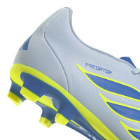 adidas Predator Club Gras / Kunstgras Voetbalschoenen (MG) Lichtblauw Blauw Geel