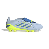 adidas Predator Elite FT Gras Voetbalschoenen (FG) Kids Lichtblauw Blauw Geel