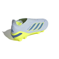 adidas Predator Elite Laceless Grass Football Boots (FG) Kids Light Blue Blue Yellow