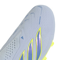 adidas Predator Elite Laceless Grass Football Boots (FG) Kids Light Blue Blue Yellow