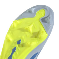 adidas Predator Elite Laceless Grass Football Boots (FG) Kids Light Blue Blue Yellow