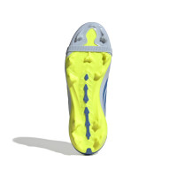 adidas Predator League FT Gras Voetbalschoenen (FG) Kids Lichtblauw Blauw Geel