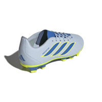 adidas Predator Club Grass/Artificial Grass Football Boots (MG) Kids Light Blue Blue Yellow