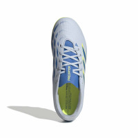 adidas Predator Club Grass/Artificial Grass Football Boots (MG) Kids Light Blue Blue Yellow