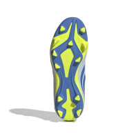 adidas Predator Club Grass/Artificial Grass Football Boots (MG) Kids Light Blue Blue Yellow