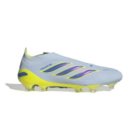 adidas Predator Elite Veterloze Gras Voetbalschoenen (FG) Lichtblauw Blauw Geel