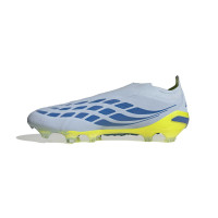 adidas Predator Elite Laceless Grass Football Boots (FG) Light Blue Blue Yellow