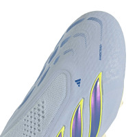 adidas Predator Elite Laceless Grass Football Boots (FG) Light Blue Blue Yellow