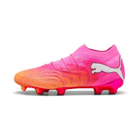 PUMA Future 9 Ultimate Gras Voetbalschoenen (FG) Felroze Blauw Geel