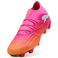 PUMA Future 9 Ultimate Gras Voetbalschoenen (FG) Felroze Blauw Geel