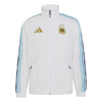 adidas Argentina Anthem Training Jacket 2026-2028 White Gold Blue