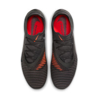 Nike Phantom 6 Low LV8 Elite Gras Football Boots (FG) Dark Grey Orange Multicolor