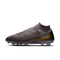 Nike Phantom 6 High LV8 Elite Gras Voetbalschoenen (FG) Donkergrijs Oranje Multicolor