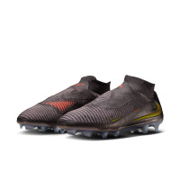 Nike Phantom 6 High LV8 Elite Gras Voetbalschoenen (FG) Donkergrijs Oranje Multicolor