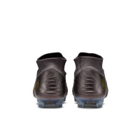 Nike Phantom 6 High LV8 Elite Gras Voetbalschoenen (FG) Donkergrijs Oranje Multicolor