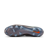 Nike Phantom 6 High LV8 Elite Gras Voetbalschoenen (FG) Donkergrijs Oranje Multicolor