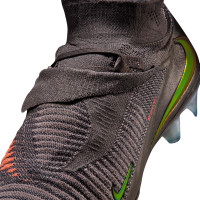 Nike Phantom 6 High LV8 Elite Gras Voetbalschoenen (FG) Donkergrijs Oranje Multicolor