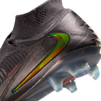 Nike Phantom 6 High LV8 Elite Gras Voetbalschoenen (FG) Donkergrijs Oranje Multicolor