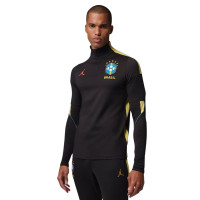 Nike Brazil x Jordan Strike Tracksuit 1/4-Zip 2026-2028 Black Yellow Mint Green