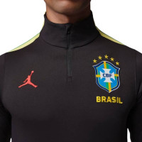 Nike Brazil x Jordan Strike Tracksuit 1/4-Zip 2026-2028 Black Yellow Mint Green