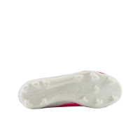 New Balance Furon V8 Team Gras Voetbalschoenen (FG) Kids Felroze Wit Goud