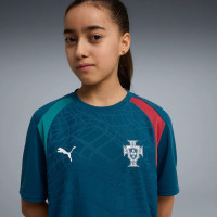 PUMA Portugal Trainingsshirt 2026-2028 Kids Blauwgroen Wit