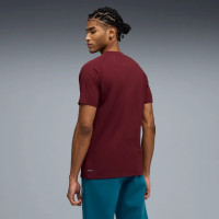 PUMA Portugal Pumatech T-Shirt 2026-2028 Bordeauxrood Blauwgroen Wit