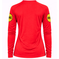 Nike KNVB Scheidsrechtersshirt 2026-2028 Lange Mouwen Dames Felrood Zwart