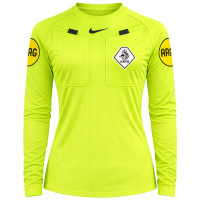 Nike KNVB Referee Shirt 2026-2028 Long Sleeve Women Neon Yellow Black
