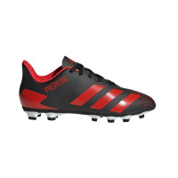 adidas PREDATOR 20.4 Gras / Kunstgras Voetbalschoenen (FxG) Kids Zwart Rood Zwart