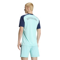 adidas Duitsland Pre-Match Trainingsshirt 2026-2028 Turquoise Donkerblauw
