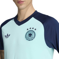 adidas Duitsland Pre-Match Trainingsshirt 2026-2028 Turquoise Donkerblauw