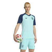 adidas Duitsland Pre-Match Trainingsshirt 2026-2028 Turquoise Donkerblauw