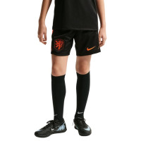 Nike Nederlands Elftal Strike Trainingsbroekje 2026-2028 Kids Zwart Feloranje