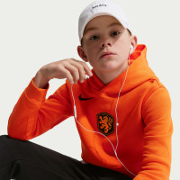 Nike Netherlands Club Sportswear Hoodie 2026-2028 Kids Orange Black
