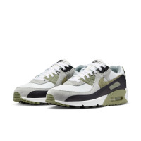 Nike Air Max 90 Sneakers Wit Zwart Olijfgroen Lichtgrijs