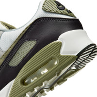 Nike Air Max 90 Sneakers Wit Zwart Olijfgroen Lichtgrijs