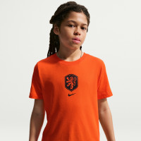 Nike Nederland Crest T-Shirt 2026-2028 Kids Oranje Zwart