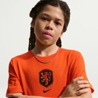 Nike Nederland Crest T-Shirt 2026-2028 Kids Oranje Zwart